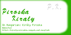 piroska kiraly business card