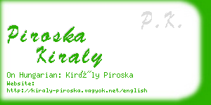 piroska kiraly business card